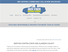 Tablet Screenshot of jackstackdrivingschool.com